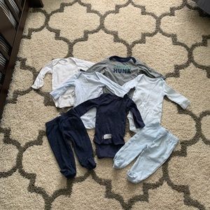 Lot of 7 pieces- onesies and pants
